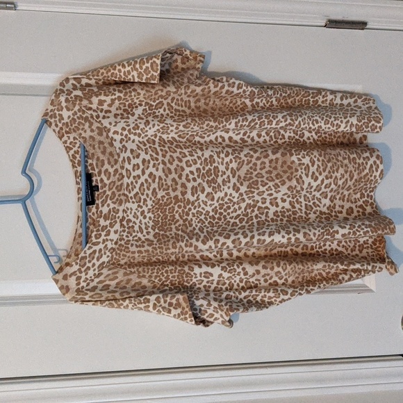 JONES NEW YORK Signature Collection Leopard Print Top Size 2X - Picture 1 of 4